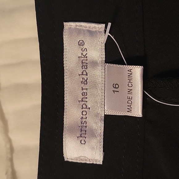 Christopher & Banks black skort with hot pink trim. - Picture 2 of 3